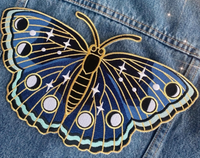 XL Lunar Moth Embroidered Patch