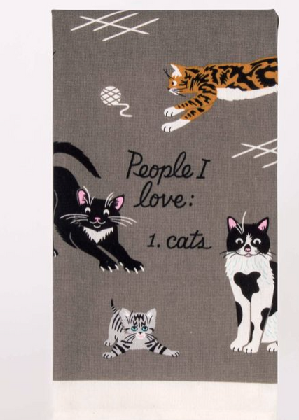 People I love: Cats Blue Q Tea Towel