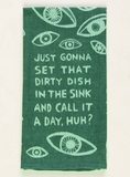 Dishes in the Sink Blue Q Tea Towel