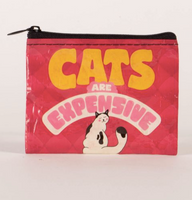 Cats Are Expensive Blue Q coin purse