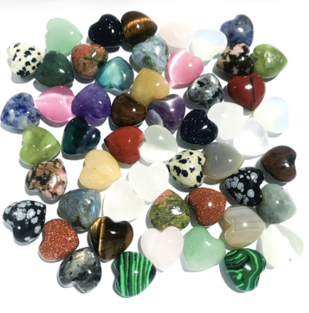 Mini Gemstone Tumbled Hearts