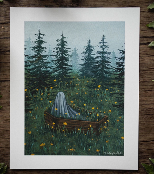 Gloomy Grove Niki Quist Ghost Print - Awakening