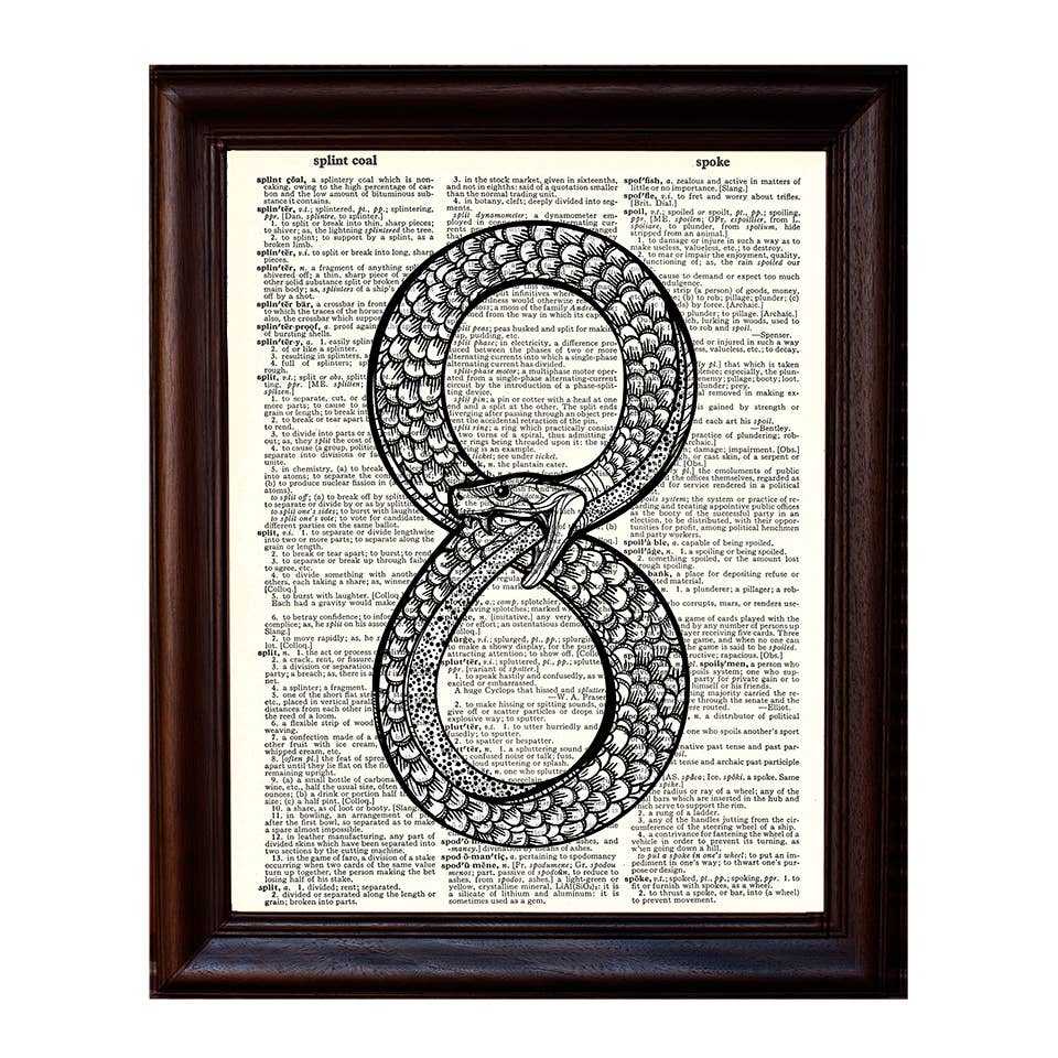 Ouroboros Infinity Snake Dictionary Print – Obscurityshop