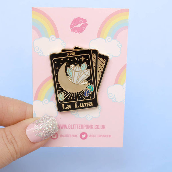La Luna Tarot Card Enamel Pin