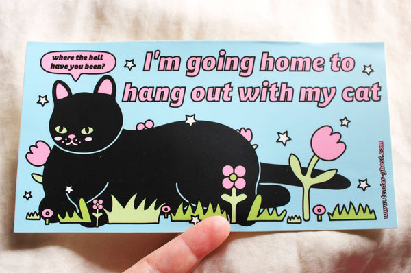 Tender Ghost Hang Out With My Cat Bumper Sticker