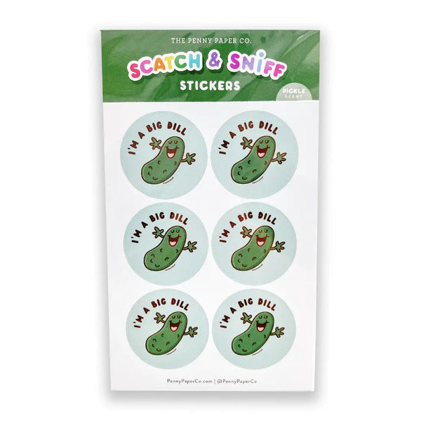 Scratch and Sniff Dill Pickle Sticker Sheets