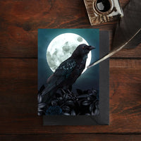Raven and Moon Greeting Card
