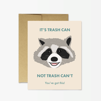 Trash CAN Raccoon Greeting Card