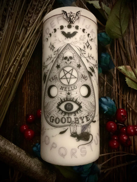 Ouija Planchette Pillar Candle