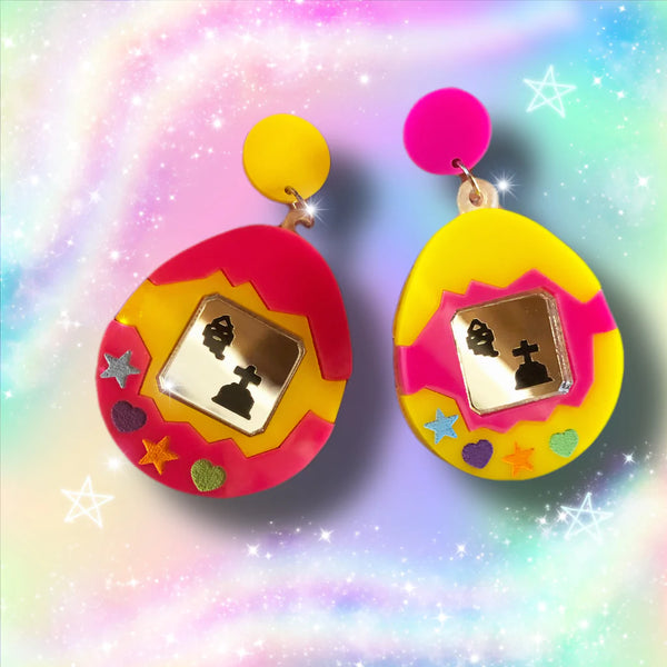 Tamagotchi Digital Pet Earrings