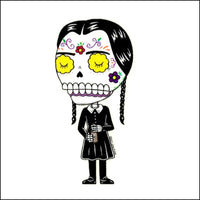 Wednesday Addams Day of the Dead Sticker