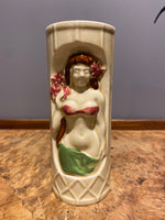 Hula Girl Tiki Style Vase