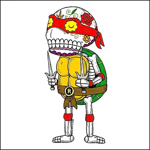 TMNT Raphael Day of the Dead Sticker