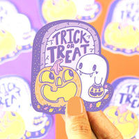 Trick or Treat Vinyl Sticker